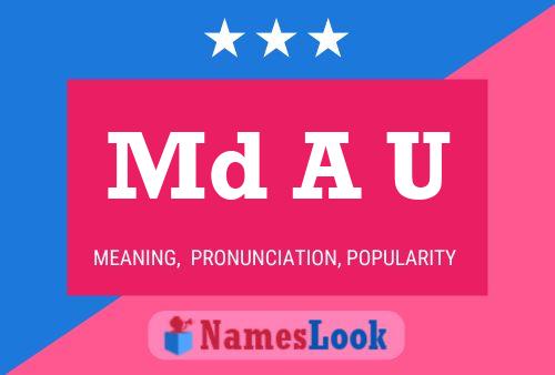 Md A U Name Poster