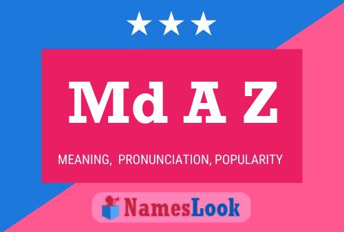 Md A Z Name Poster