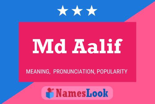 Md Aalif Name Poster