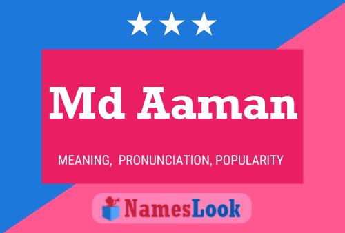 Md Aaman Name Poster