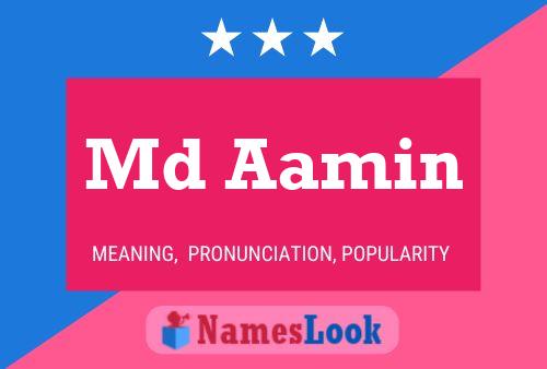 Md Aamin Name Poster