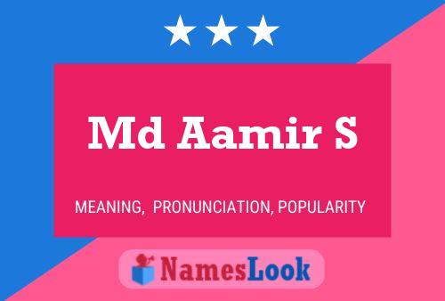 Md Aamir S Name Poster