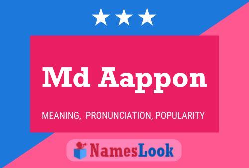 Md Aappon Name Poster