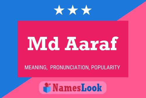 Md Aaraf Name Poster