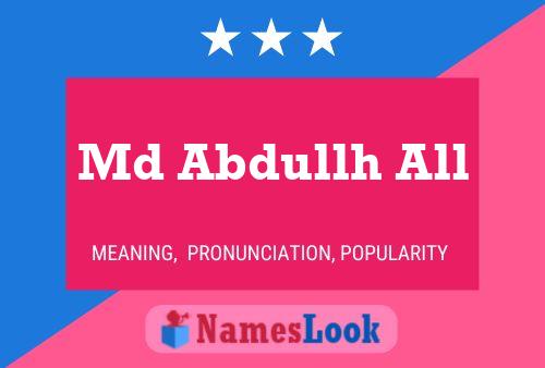 Md Abdullh All Name Poster