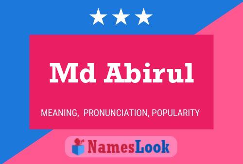 Md Abirul Name Poster