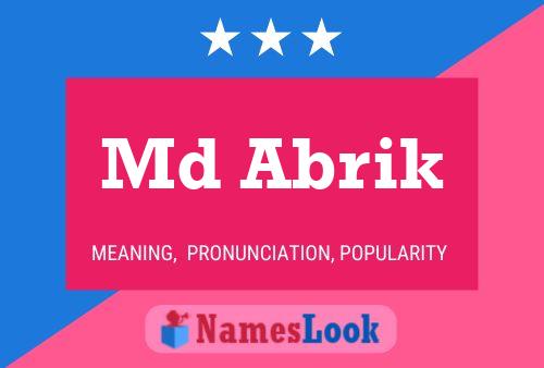 Md Abrik Name Poster