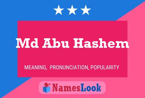 Md Abu Hashem Name Poster