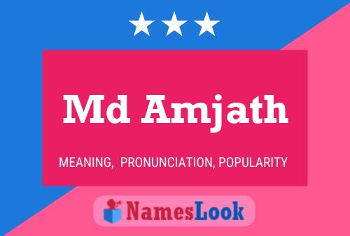 Md Amjath Name Poster