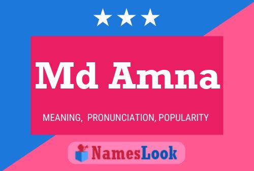 Md Amna Name Poster