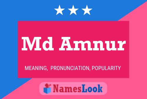 Md Amnur Name Poster