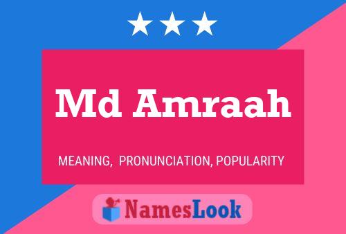 Md Amraah Name Poster