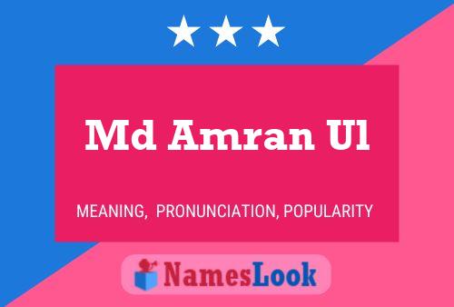 Md Amran Ul Name Poster