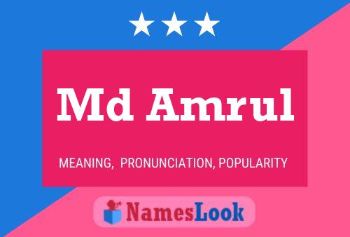 Md Amrul Name Poster