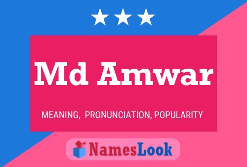 Md Amwar Name Poster