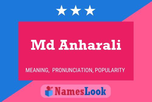 Md Anharali Name Poster