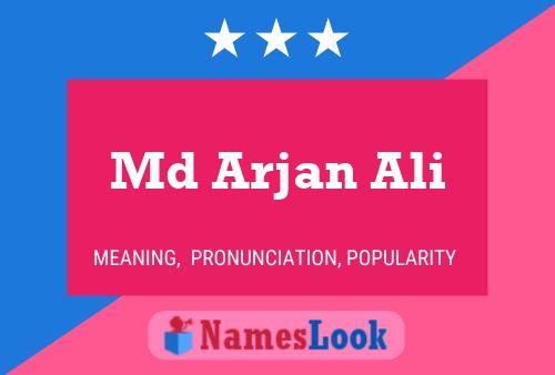 Md Arjan Ali Name Poster