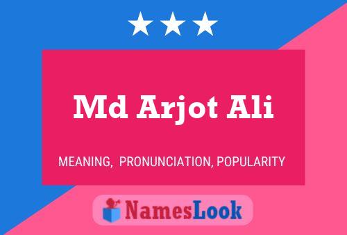 Md Arjot Ali Name Poster