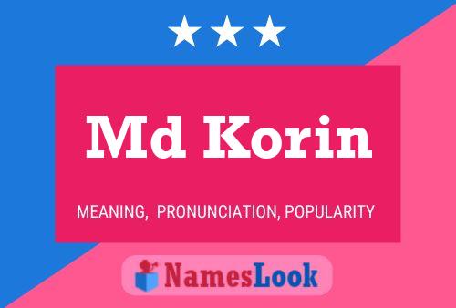 Md Korin Name Poster