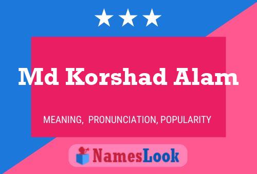 Md Korshad Alam Name Poster