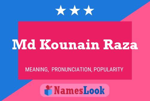 Md Kounain Raza Name Poster