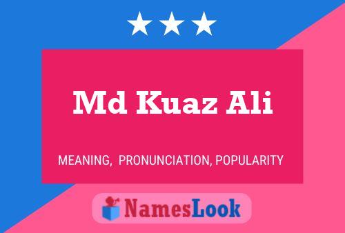 Md Kuaz Ali Name Poster