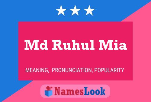 Md Ruhul Mia Name Poster