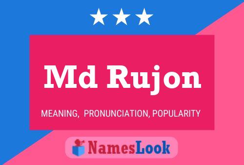 Md Rujon Name Poster