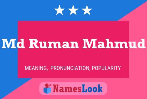 Md Ruman Mahmud Name Poster