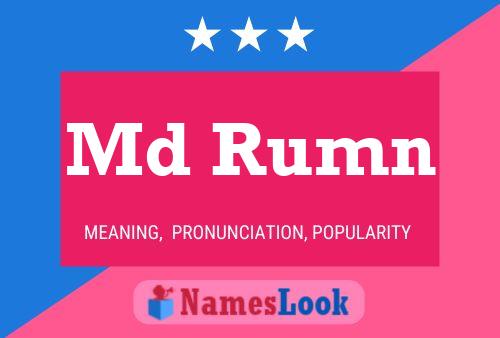 Md Rumn Name Poster