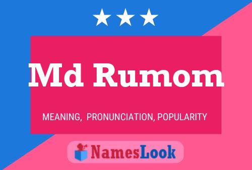 Md Rumom Name Poster