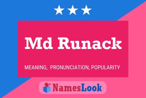 Md Runack Name Poster