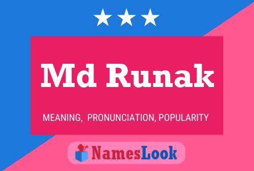 Md Runak Name Poster