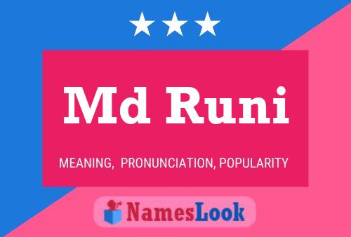 Md Runi Name Poster