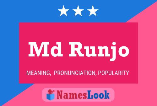 Md Runjo Name Poster