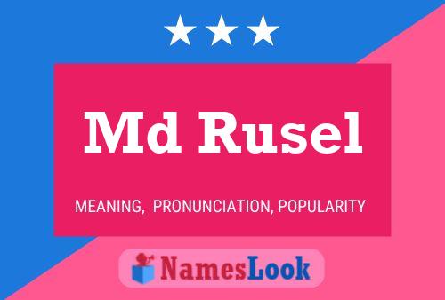 Md Rusel Name Poster