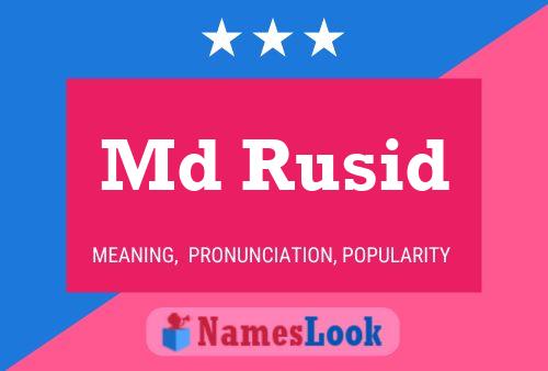 Md Rusid Name Poster