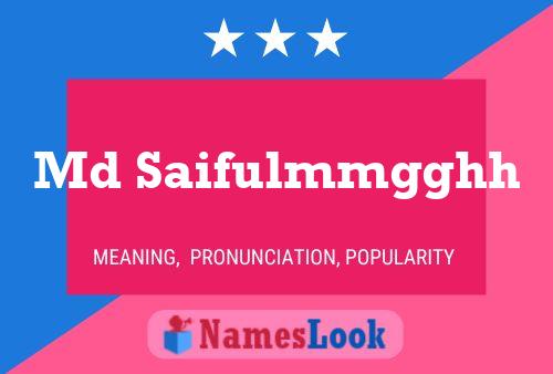 Md Saifulmmgghh Name Poster