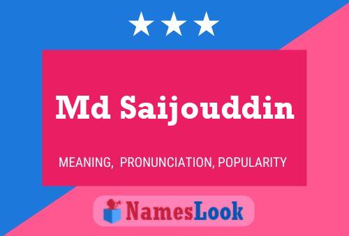 Md Saijouddin Name Poster