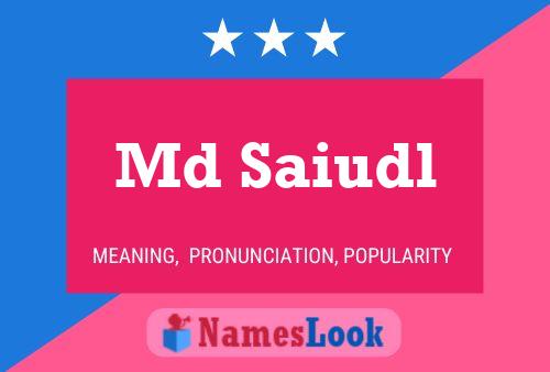 Md Saiudl Name Poster