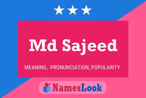 Md Sajeed Name Poster