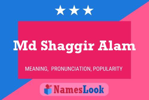 Md Shaggir Alam Name Poster