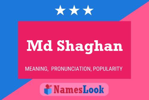 Md Shaghan Name Poster