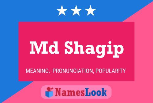 Md Shagip Name Poster