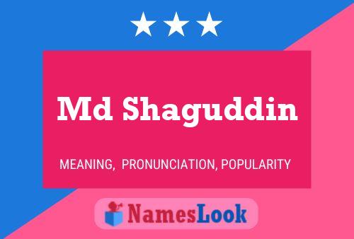 Md Shaguddin Name Poster