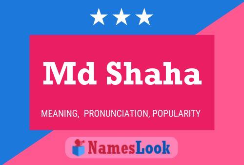 Md Shaha Name Poster