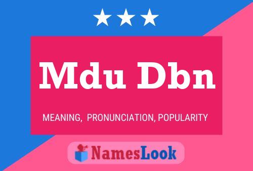 Mdu Dbn Name Poster