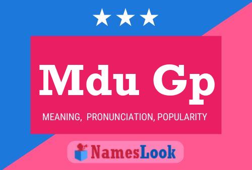 Mdu Gp Name Poster