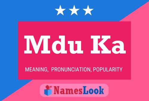 Mdu Ka Name Poster