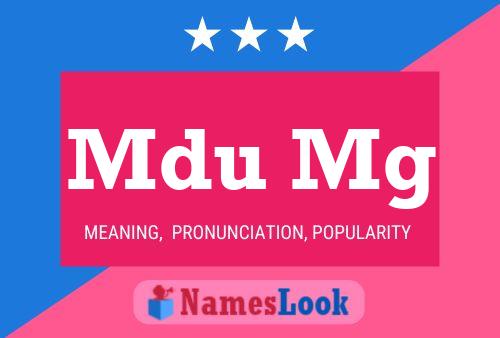 Mdu Mg Name Poster